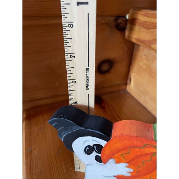 Vintage Handmade Wood Halloween Ghosts Decor - Picture 7 of 7